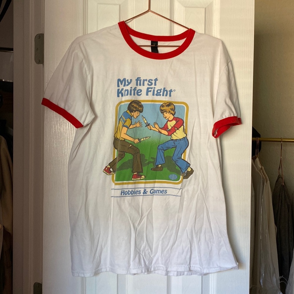My first knife fight T-shirt size large
